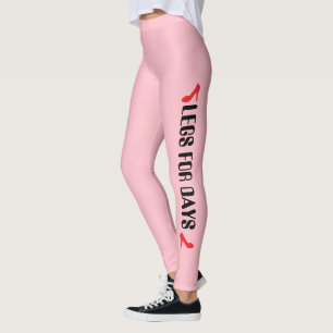 Personalisierte High Heel Aufschrift in Rosa Leggings