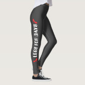 Personalisierte High Heel Zitat Grau Leggings (Rechts)