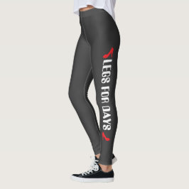 Personalisierte High Heel Zitat Grau Leggings