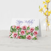 Personalisierte High-Poly-Pfingstrosen-Geburtstags Karte (Gelbe Blume)