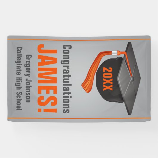 Personalisierte High School Abschluss Banner Cap (Horizontal)