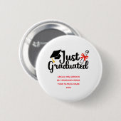 Personalisierte High School College Abschlussfeier Button (Vorne & Hinten)