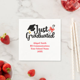 Personalisierte High School Uni Red Black Napkins Serviette