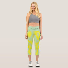 PERSONALISIERTE HIGH-WAISTIERTE CAPRI PANTS "LEMON LEGGINGS