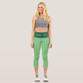 PERSONALISIERTE HIGH-WAISTIERTE CAPRI PANTS "LIMON LEGGINGS