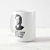 Personalisierte Hillary Clinton Kaffeetasse (Vorderseite Links)