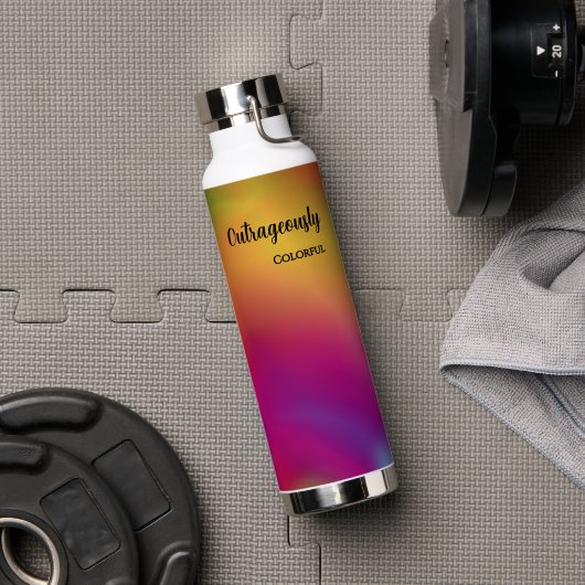 Personalisierte Himbeerbirne Trinkflasche (Fitnessstudio (gedreht))