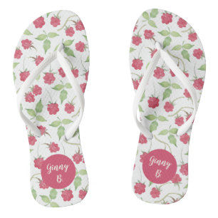 Personalisierte Himbeeren Badesandalen