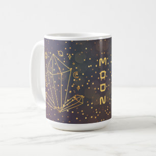 Personalisierte Himmelskristalle Weltraumdoodles T Kaffeetasse
