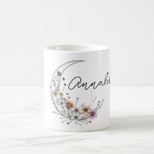 Personalisierte himmlische Kunst mit floralem Halb