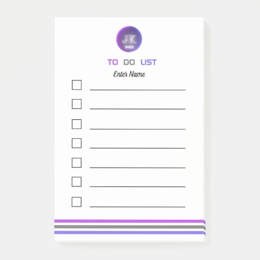 Personalisierte Hinweise für die Anbringung des JK Post-it Klebezettel (Vorderseite)