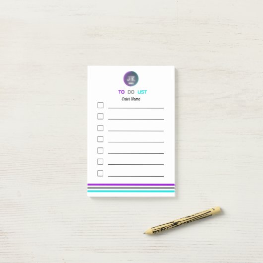 Personalisierte Hinweise für die Anbringung des JK Post-it Klebezettel (Auf Schreibtisch)