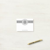 Personalisierte Hinweise für graue Schiffe auf Räd Post-it Klebezettel (Auf Schreibtisch)