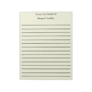 Personalisierte Hinweise vom Schreibtisch Notizblock