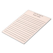 Personalisierte Hinweise vom Schreibtisch Notizblock (angewinkelt)