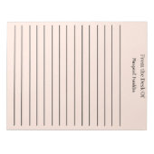 Personalisierte Hinweise vom Schreibtisch Notizblock (Vorderseite)