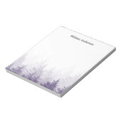 Personalisierte Hinweise zu rustikalen Waldbaumen Notizblock (Rotiert)