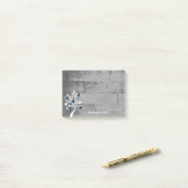 Personalisierte Hinweise zum Blauen Herz Post-it Klebezettel (Auf Schreibtisch)