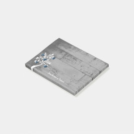 Personalisierte Hinweise zum Blauen Herz Post-it Klebezettel