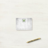 Personalisierte Hinweise zum grünen Schmetterling Post-it Klebezettel (Auf Schreibtisch)