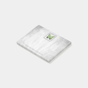 Personalisierte Hinweise zum grünen Schmetterling Post-it Klebezettel