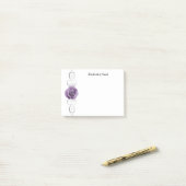 Personalisierte Hinweise zur lila Rose Post-it Klebezettel (Auf Schreibtisch)