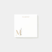 Personalisierte Hinweise zur Monogramm Post-it Klebezettel (Vorderseite)