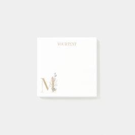 Personalisierte Hinweise zur Monogramm Post-it Klebezettel