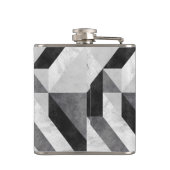 Personalisierte Hip-Flasche mit moderner Geometrie Flachmann (Rückseite)