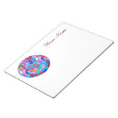 personalisierte Hippie Groovy Liebe Notizblock (angewinkelt)