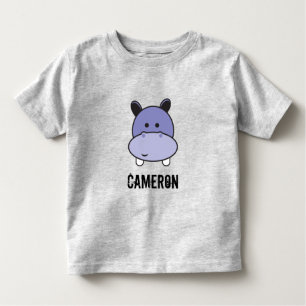 Personalisierte Hippo-Illustration Kleinkind T-shirt