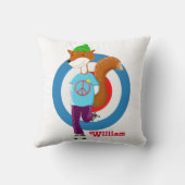 Personalisierte Hipsterfox-Kinder Kissen (Rückseite)