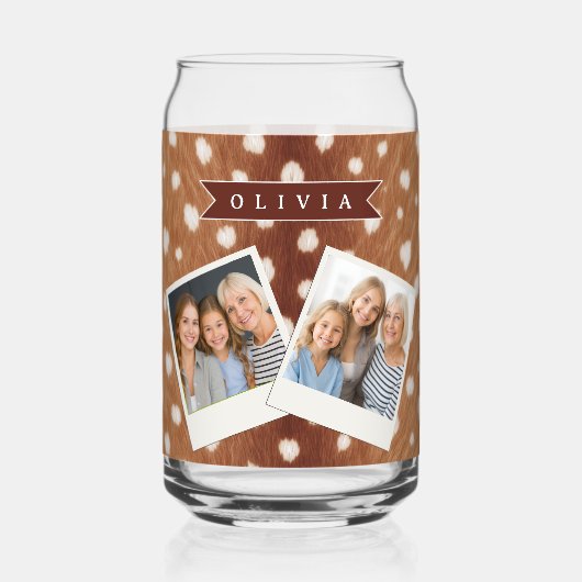 Personalisierte Hirschdruck-Geschenke in neutraler Dosenglas (Vorderseite)