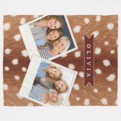 Personalisierte Hirschdruck-Geschenke in neutraler Fleecedecke (Vorderseite (Horizontal))