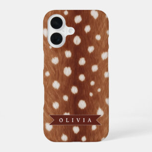 Personalisierte Hirschdruck-Geschenke in neutraler iPhone 16 Hülle