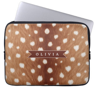 Personalisierte Hirschdruck-Geschenke in neutraler Laptopschutzhülle