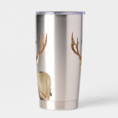 Personalisierte Hirschjagd Monogram Antlers Thermobecher (Links)