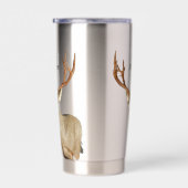 Personalisierte Hirschjagd Monogram Antlers Thermobecher (Rechts)
