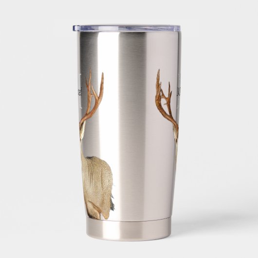 Personalisierte Hirschjagd Monogram Antlers Thermobecher (Rechts)