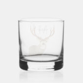 Personalisierte Hirschjagd Monogram Antlers Whiskyglas (Rückseite)