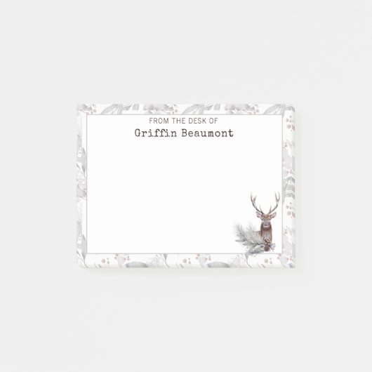 Personalisierte Hirschjagd vom Schreibtisch  Post-it Klebezettel (Vorderseite)