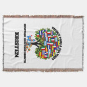 Personalisierte Hispanic Heritage Month Baumflagge Decke (Vorderseite)
