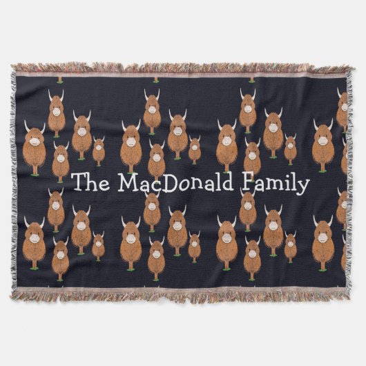 Personalisierte Hochlandkuh Decke (Vorderseite)