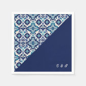 Personalisierte Hochzeit am blauen Mittelmeer Serviette (Vorderseite)