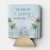 Personalisierte Hochzeit am Strand Dosenkühler (Rückseite)