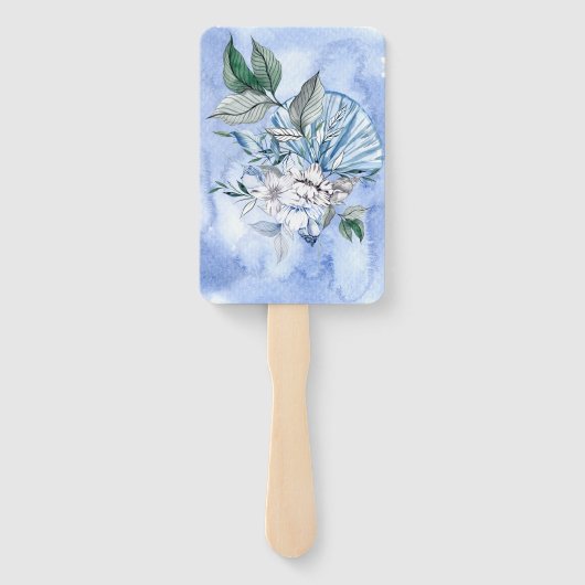 Personalisierte Hochzeit am Strand Fächer (Rückseite)