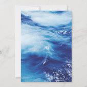 Personalisierte Hochzeit am tropischen Strand Dankeskarte (Rückseite)