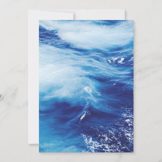 Personalisierte Hochzeit am tropischen Strand Dankeskarte (Rückseite)