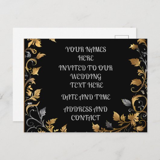 Personalisierte Hochzeit Ankündigungspostkarte (Vorne/Hinten)