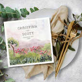 Personalisierte Hochzeit auf dem Lande Serviette